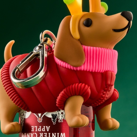 New! Bath & Body Works Christmas FESTIVE DOG Light-up Pocketbac Holder - Picture 4 of 4
